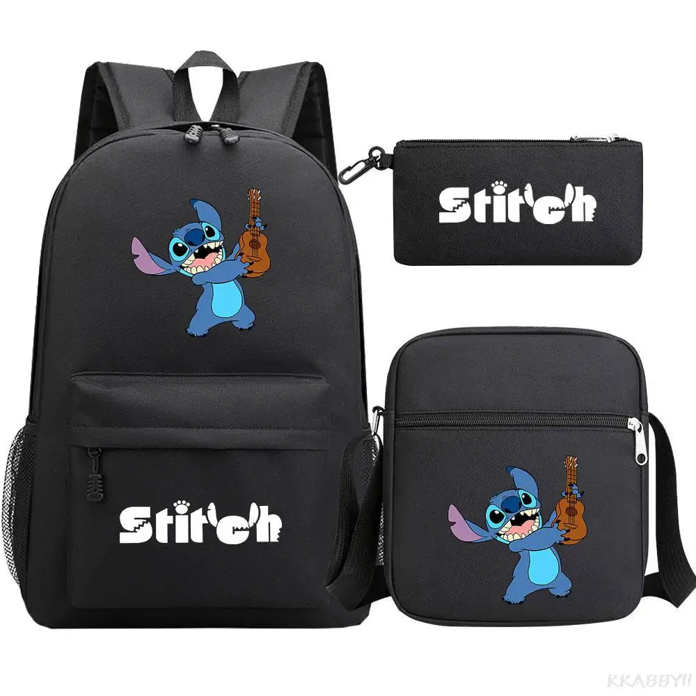 Stitch Mochila Feminina Kit 3peças