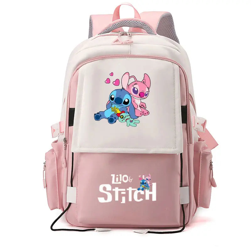 Lilo Stitch Mochila Escolar Impermeável Unissex