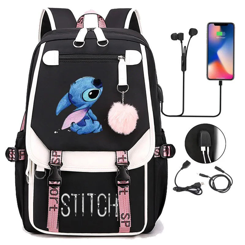 Lilo Stitchn Mochilas Escolar unissex