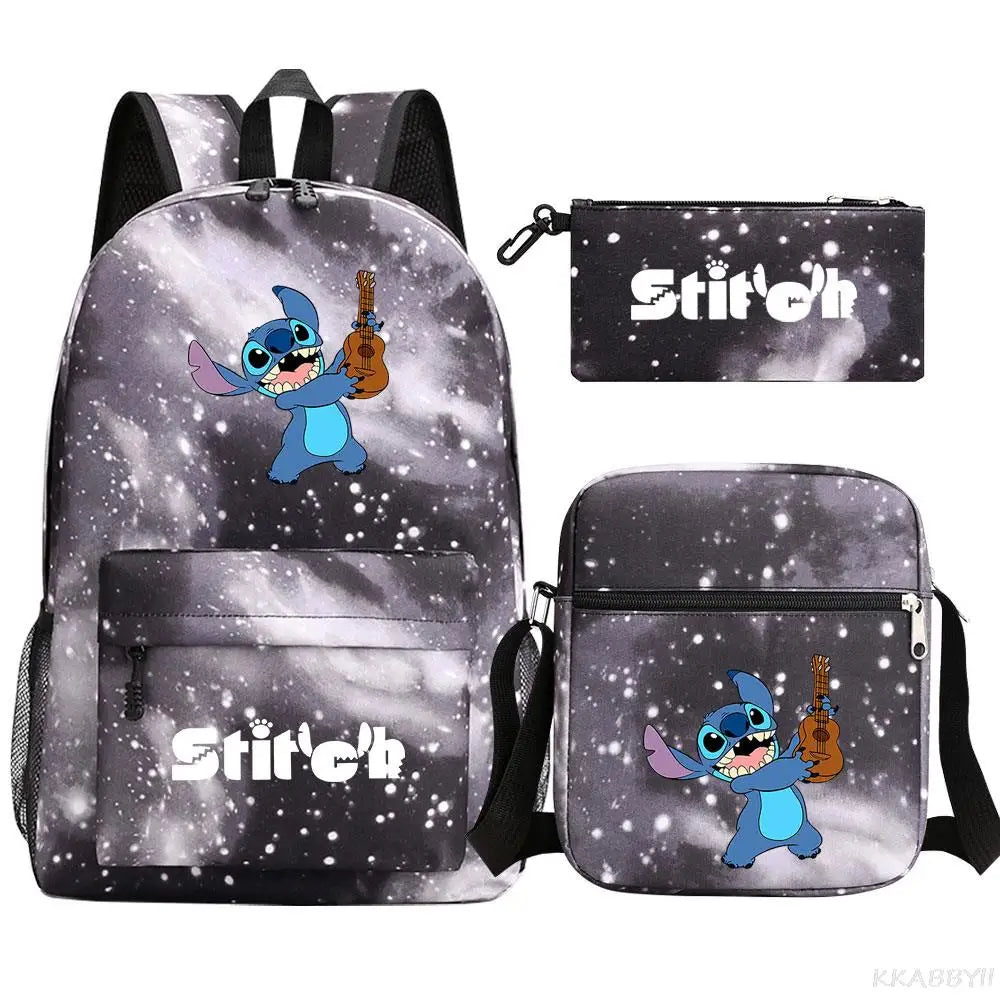 Stitch Mochila Feminina Kit 3peças