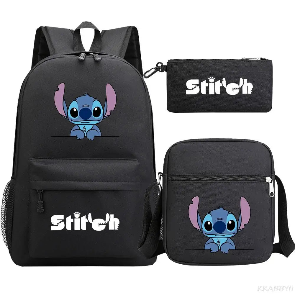 Stitch Mochila Feminina Kit 3peças