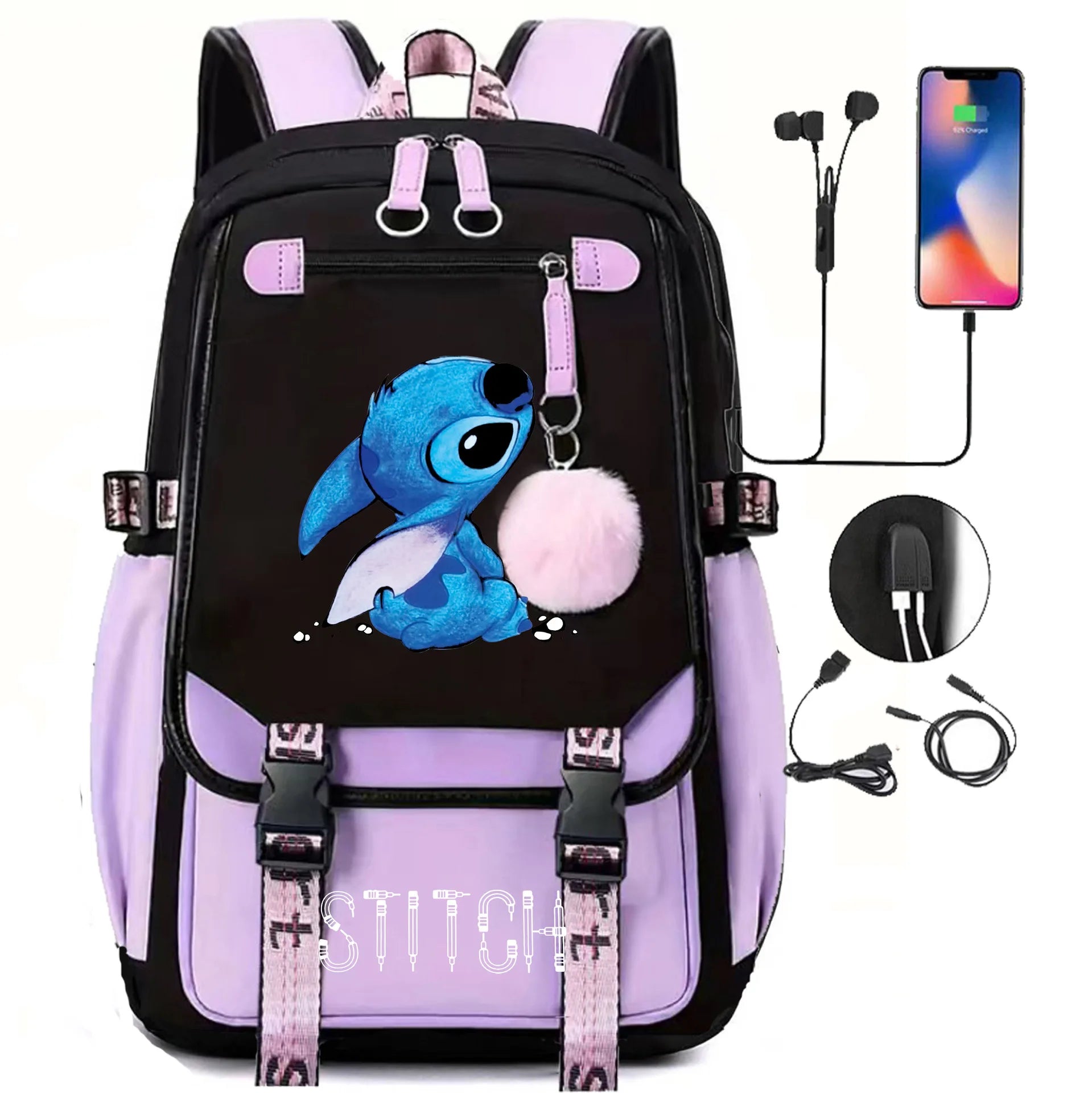 Lilo Stitchn Mochilas Escolar unissex