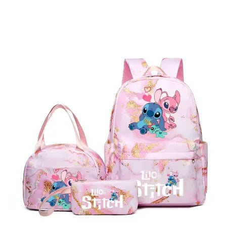 Kit 3peças Lilo Stitch Mochila Escolar